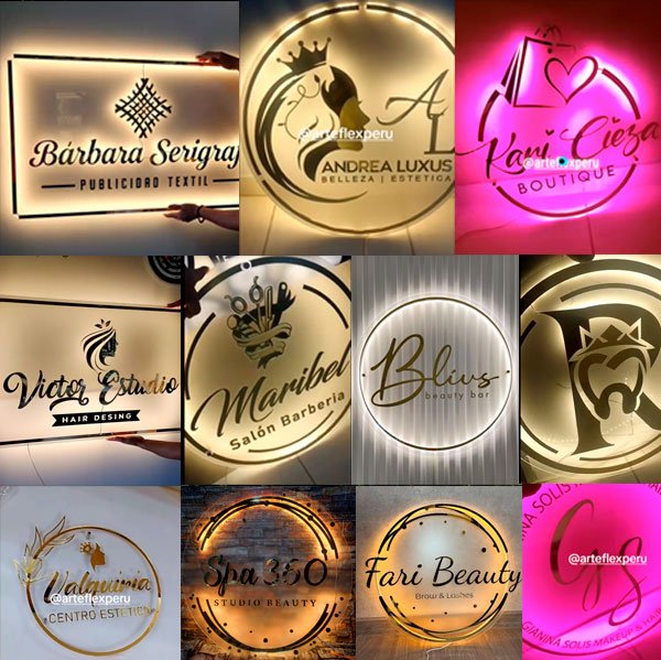 Retro iluminado trasparente